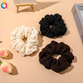 QIYUE 2021 Women's Fashion Hair Accessories Simple Solid Color Oversize Scrunchies Elastic Hair Bands Made of Chiffon Cloth