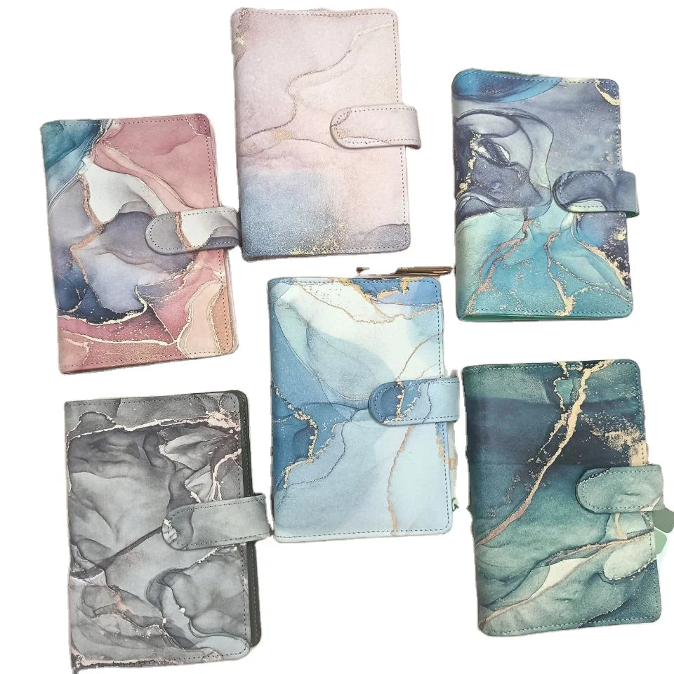 Wholesale Custom A6 Cash Ring Money Cash Pu Leather Mermaid Budget Binder Agenda Business Daily Planner Book and Notebooks