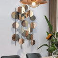 Country Style Abstract Handcrafted Round Panel Combination Interior Custom Hotel Decorative Metal Wall Art