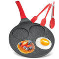Kitchen 4-hole Omelette Pancake Pan Aluminum Pot and Fri  Pan Cake Molds Cookware Sets