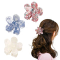 Luxury Cute Candy Colors Matte Big Flower Hair Claws Acetate Hair Clips for Girls