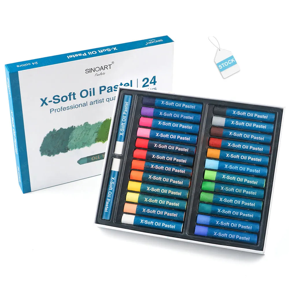 SINOART 24colors Extra Soft Oil Pastels Oil Crayons Artist Professional Oil Pastels for Painting