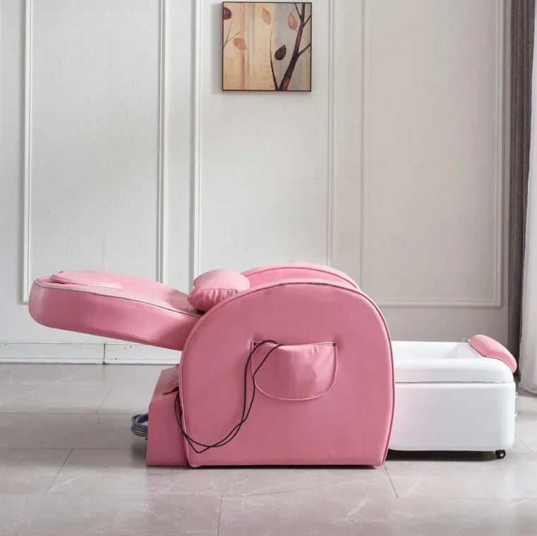 Luxury Pink Pedicure Chair Modern Pedicure Spa Chair Portable Nail Salon Furniture for Manicure Station & Foot Spa