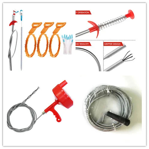 Household Cleaning Tools 160cm Spring Pipe Dredging Tools Drain Cleaner Sticks Clog Remover for Kitchen Sink