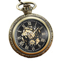 Retro Roman Hollow Crown Pocket Watch Manual Mechanical Pocket Watches