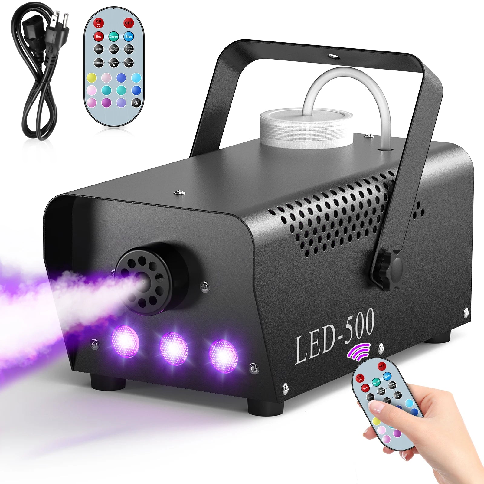U`King 500W Multifunctional RGB LED Stage Effect Light Smoke Fog Machine for Wedding