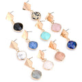 Special Designed Trendy Jewelry Gem Stone Faceted Earring Labradorite Gemstone Dangle Earring