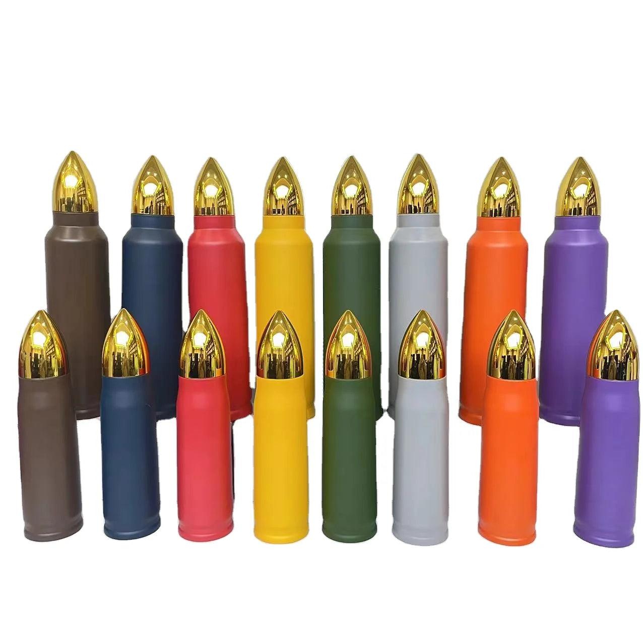 Survival Water Bottle 500ml 1000ml Laser Engraver Creative Business Gifts Powder Coated Bullet Tumbler Insulated Stainless Steel