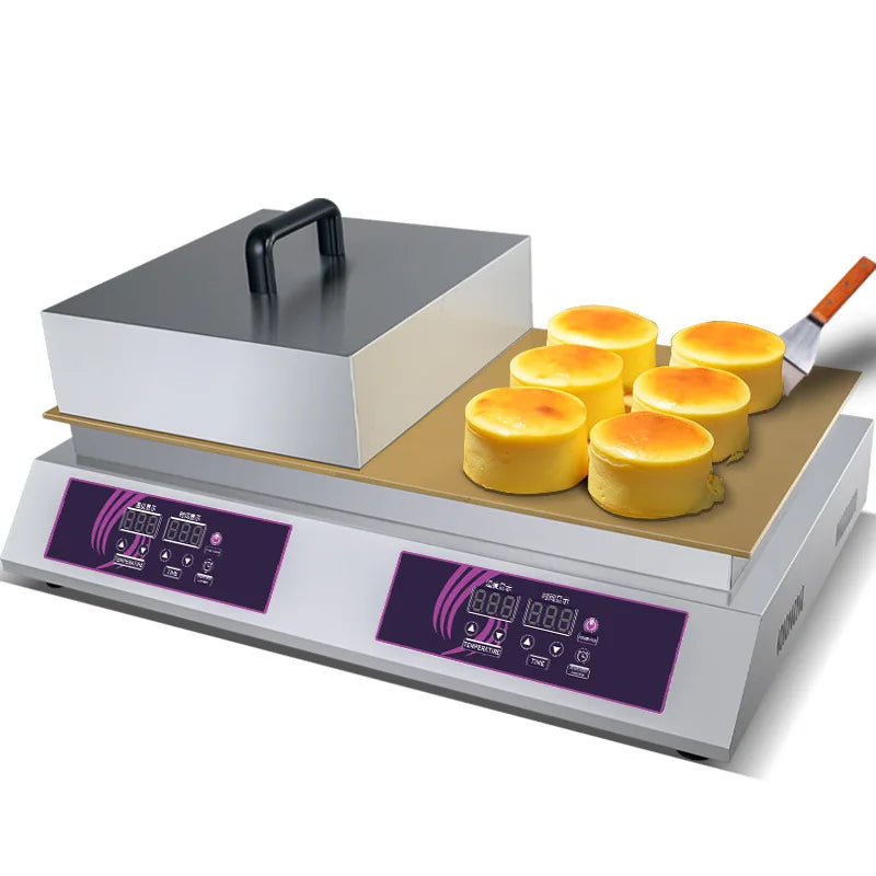 New 220V 2600W Double Plate Souffle Maker Machine for Fluffy Japanese Pancakes & Cake with High Productivity