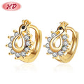 New Products Gold Plated Mini Earrings Metallic Letter Earrings Luxury Jewelry Women 14k Moissanite Earrings