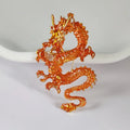 Fashion Luxury Colorful Oil Dropping China Dragon Brooch for Women