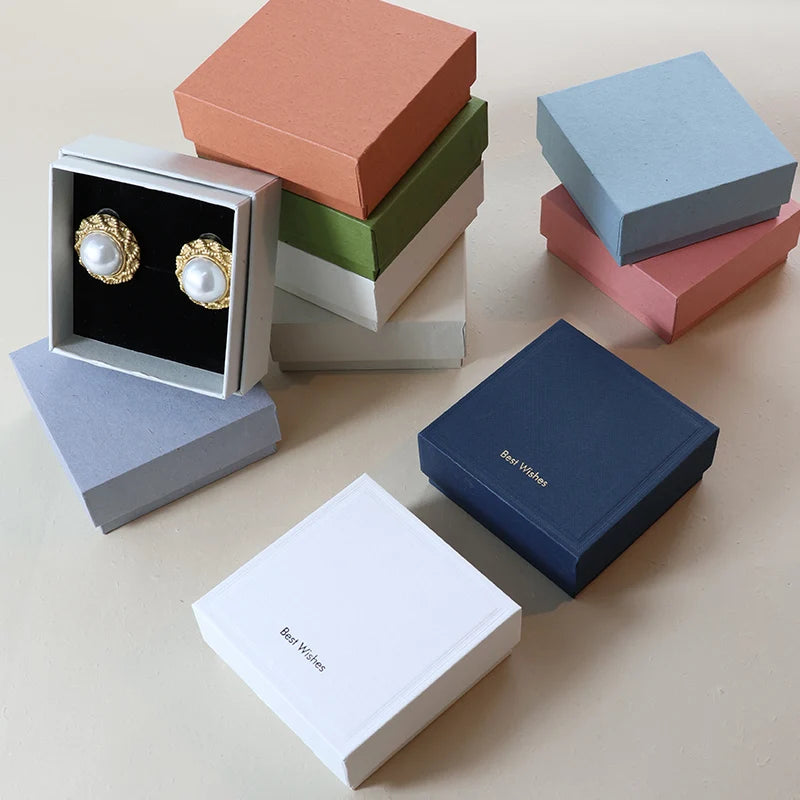 Premium Paper Jewelry Box with Lid Elegant and Durable Storage Solution for Your Precious Pieces