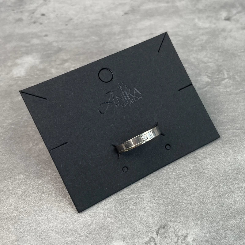 Factory Manufacturer Custom Eco-Friendly Luxury Black Ring Jewelry Card With Logo