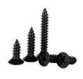 M3 M3.5 M4 M6 M8 Black Stainless Steel Flat Cross Countersunk Head Self Tapping Wood Screws