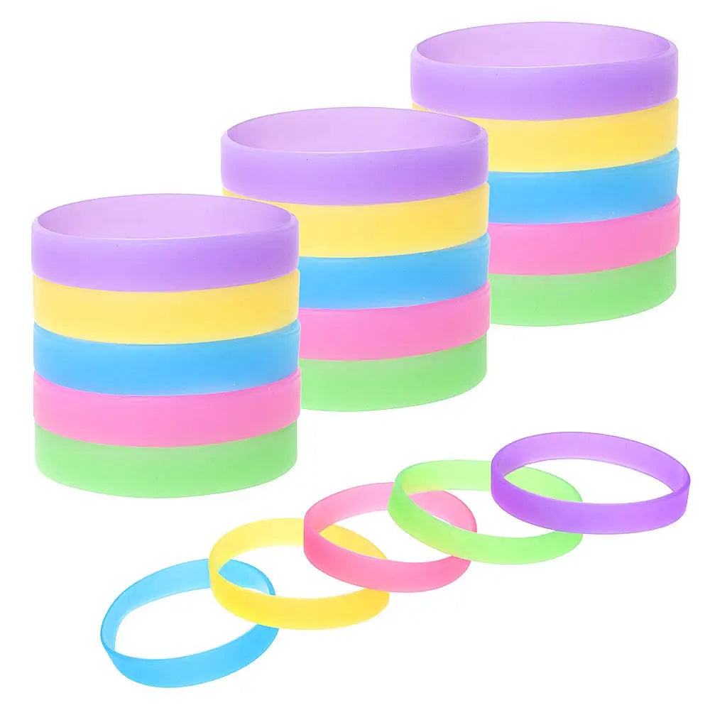 Hot Sale Luminous Glowing Dark Silicone Wristband Night Running Cycling Sport School Party Gift Rubber Bracelet in Stock