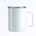 RubySub 12oz Car Cup Sublimation Coated Office Stainless Steel Mug Straight Cup with Handle