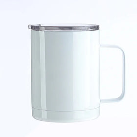 RubySub 12oz Car Cup Sublimation Coated Office Stainless Steel Mug Straight Cup with Handle