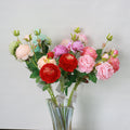 TG002 New Design Artificial Rose 3 Head Peony Artificial Flowers Factory Price Wedding Decoration Artificial Flowers
