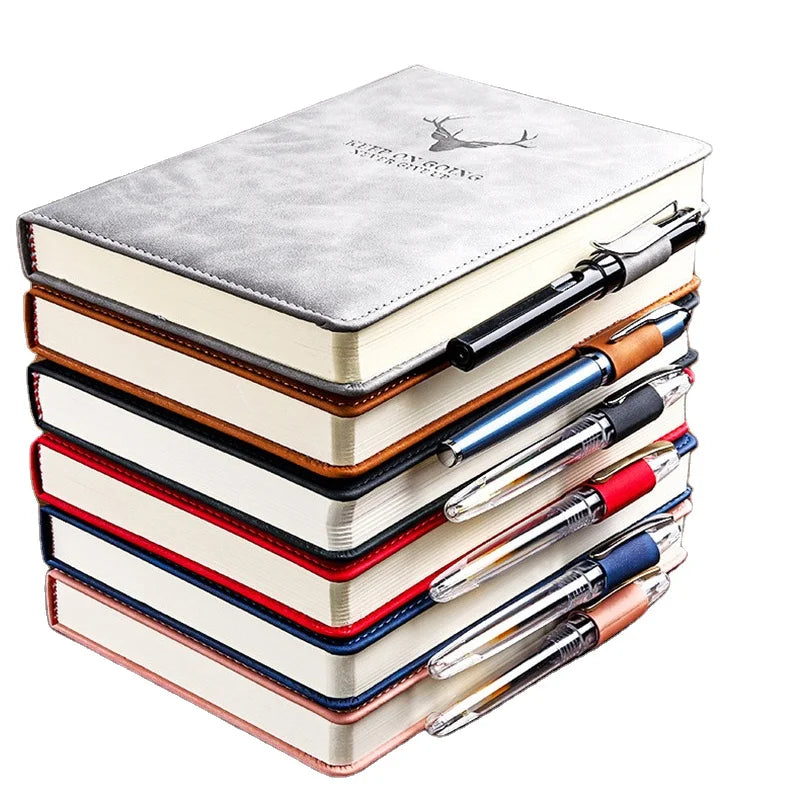 Customized Brand Journal Sewing Hardcover Leather Diary Notebook
