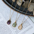 SC Creative Water Drop Design Pendant Necklace Trend Stainless Steel Necklace Fashion Water Drop Crystal Pendant Necklace