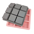 HY 9 Cavities Square Soap Mold DIY Handmade Silicone Mold for Soap Making Candle Cake Baking Lotion Bar Molds
