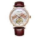 RAKSA DUKE T888 Fashion New Men's Cattle Engraved Leather Mechanical Watch Waterproof Fully Automatic Business Mechanical Clock