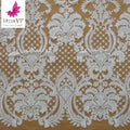 2022 White Mesh Embroidery Fabrics Sequence Fabric Beaded Net Design HY1833-4