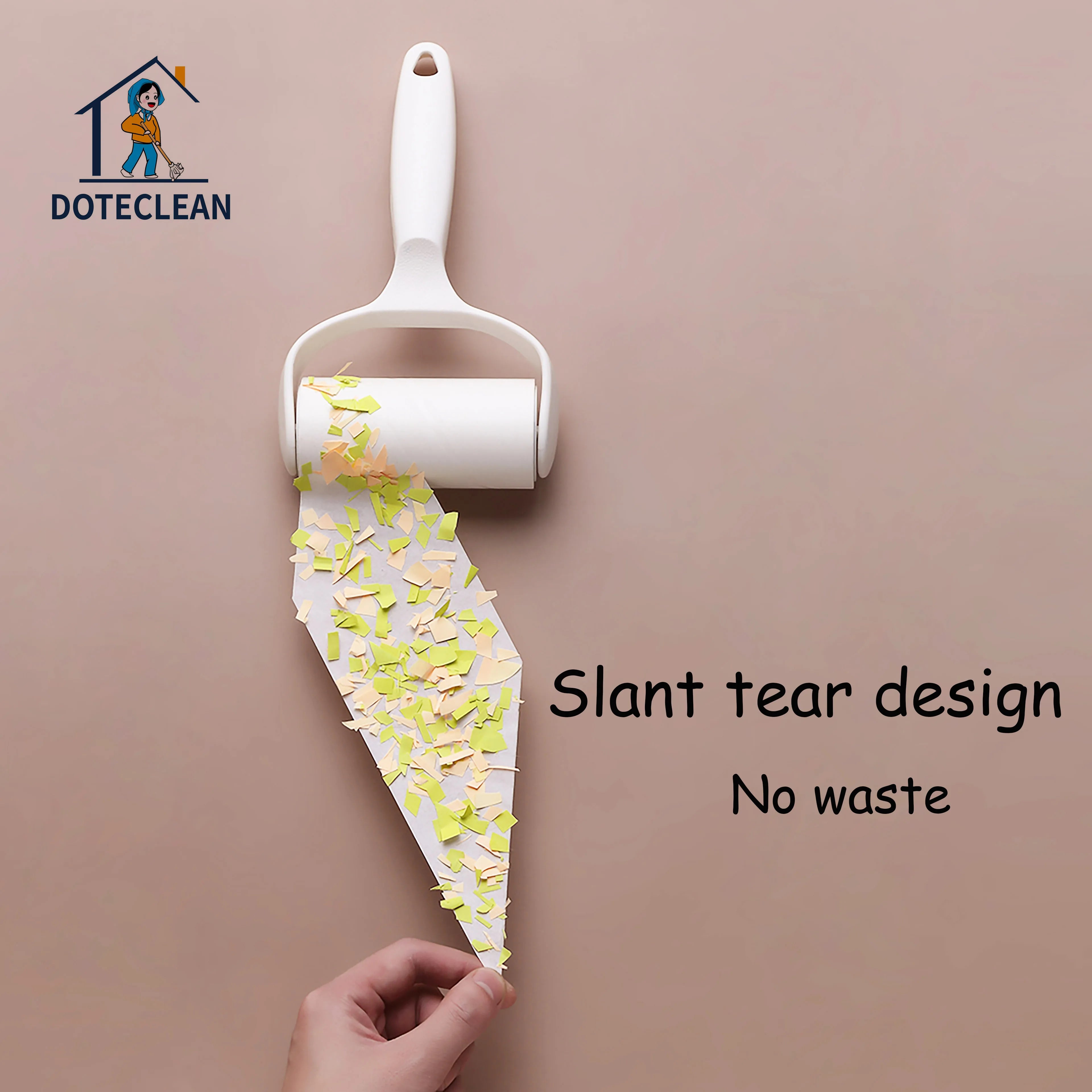 OEM & ODM Detachable Sticky Roller 10cm Tear Type for Pet Hair Plastic Material Standing Dust Cover Short Handle Removes Lint