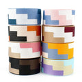 Meetee RO050 38mm Clothing Luggage Accessories Textile Materials Crossbody Bag Decoration With Step Check Polyester Ribbon
