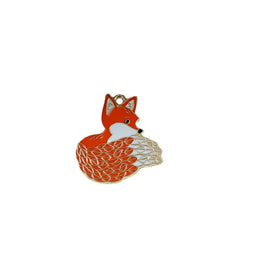 Cute Squirrel Enamel Pendant Children's DIY Jewelry Making for Bracelets Necklaces Earrings Keychains-Main Material Alloy
