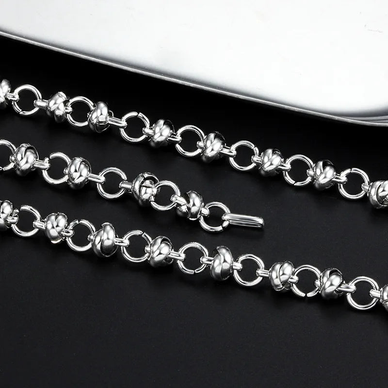 Stainless Steel New Cross Bead Chain Ornament DIY Necklace Bracelet Fashion Niche Taige Jewelry