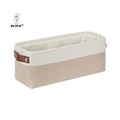 KUYUE 2-Pack Foldable Bathroom Storage Baskets Soft Cotton Fabric Empty Small Organizer Functional Design for Home Office Gifts