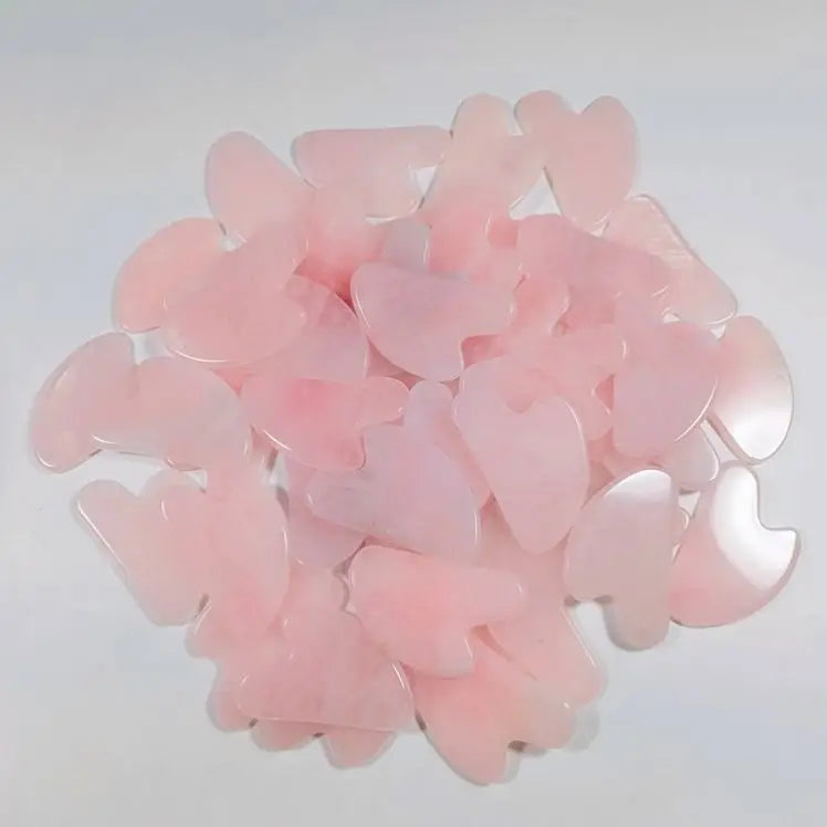 2026 Crystal Crafts Butterfly style gua sha jade rose quartz plate gua sha-tool