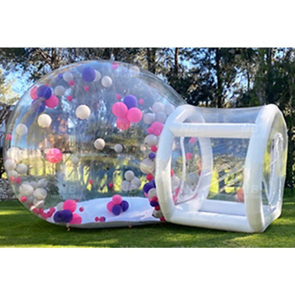 In Stock Factory Camping Tent House Outdoor  Bubble House with Jumping Tent Inflatable Transparent Dome Clear Bubble Tent House