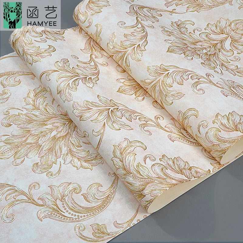 China Factory Import Custom PVC Surface Wholesale Gold Wall 5d Wallpaper