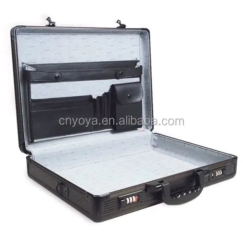 Hot 17.5\" X 4\" X 13\" Silver Aluminum Hard Bag Briefcase