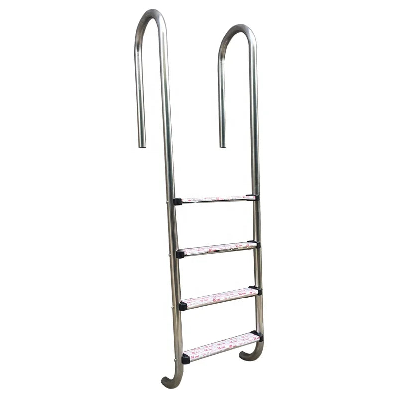 304 Stainless Steel Pool Ladder for Ground Swimming Pool 3 Easy Install Steps CE Approval Silver Carton Box Pool Tool Accessory