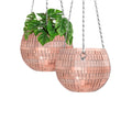 Cheap Price 10 Inch Mirror Disco Ball Planter Decorative Plant Pots Hanging Ball Flower Pot for Indoor Outdoor