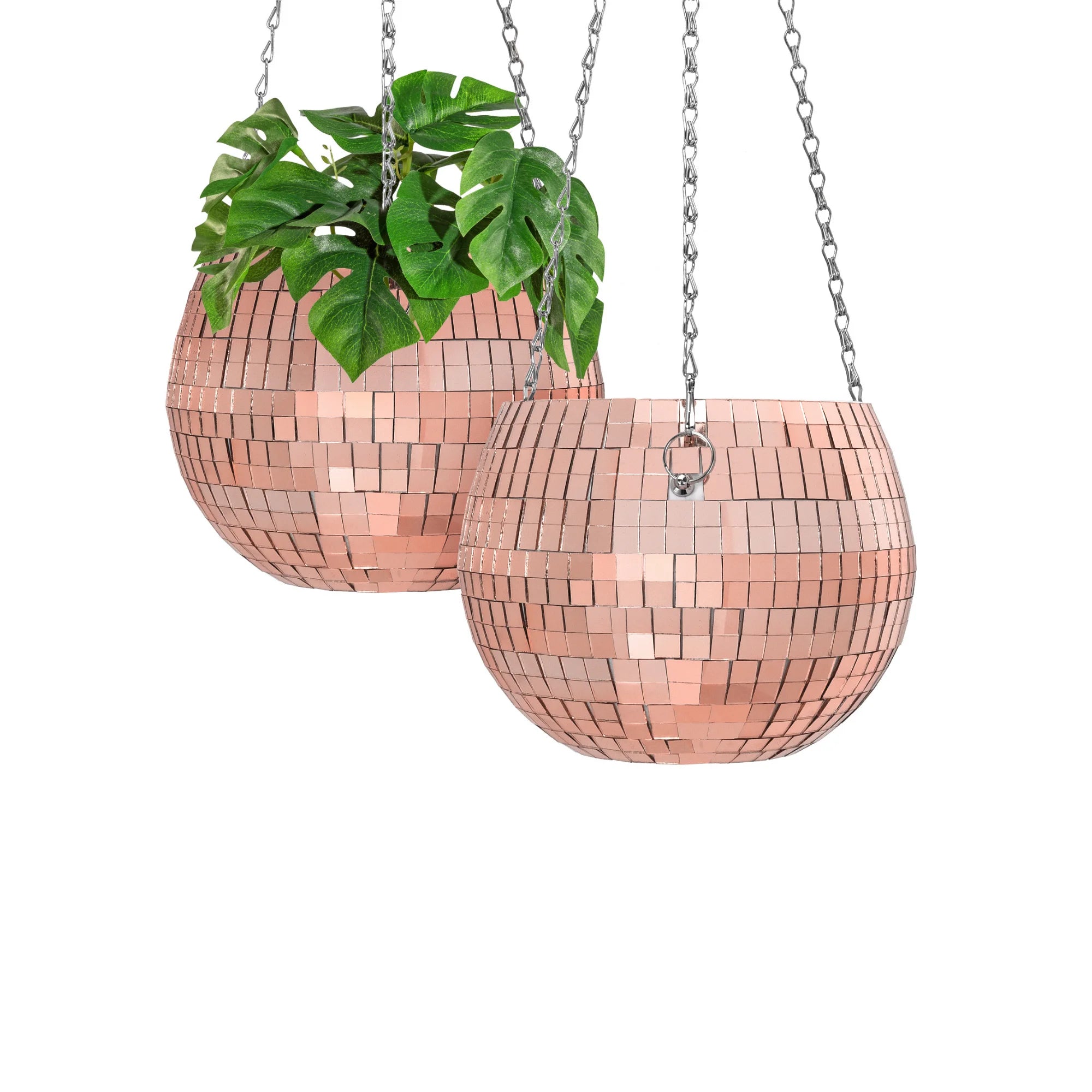 Cheap Price 10 Inch Mirror Disco Ball Planter Decorative Plant Pots Hanging Ball Flower Pot for Indoor Outdoor