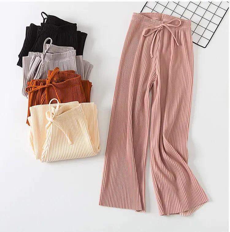 2.05 Dollar Model QYK006 Waist Free Stretch Dress Summer Office Plus Size Women's Pants Sweat Trousers With All Colors