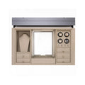 Smart Electric Lift Vanity Mirror Cabinet with Storage Adjustable Makeup Mirror for Bedroom