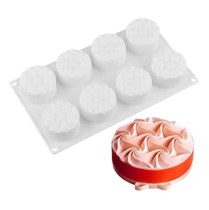 HY Cake Dessert Mousse Cake French Mousse Mould White Silicone Gel Molds.Household High Temperature Patisserie Mould Mousse