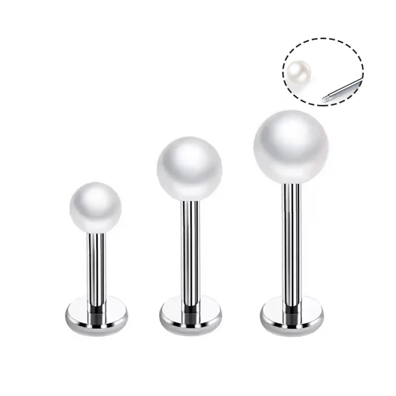F136 G23 Titanium Alloy Body Stud Earrings Outer Teeth Lip Nails with Cross-Border Manufacturer for Wedding Jewelry