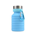 Collapsible Silicone Water Bottle 550ml Portable Travel Bottle for Kids Students Custom Logo OEM ODM