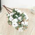 Home Party Artificial Cotton Flower Branch for Vase Photography Props Home Decoration Artifical Flowers