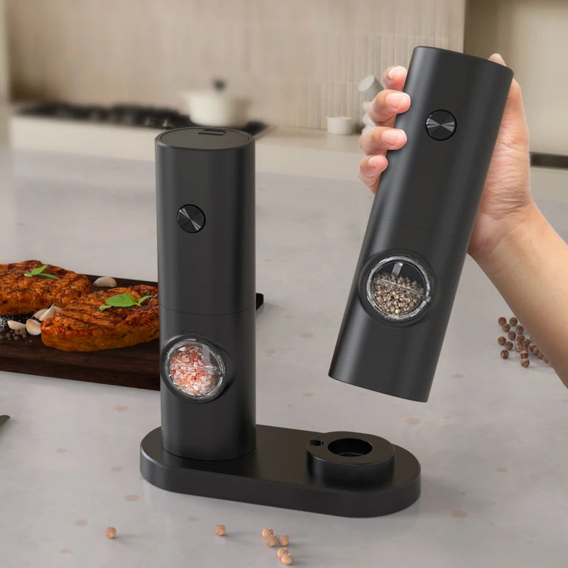 1 Pair LOWEST Price Plastic Electric Salt and Pepper Spice Mill Set