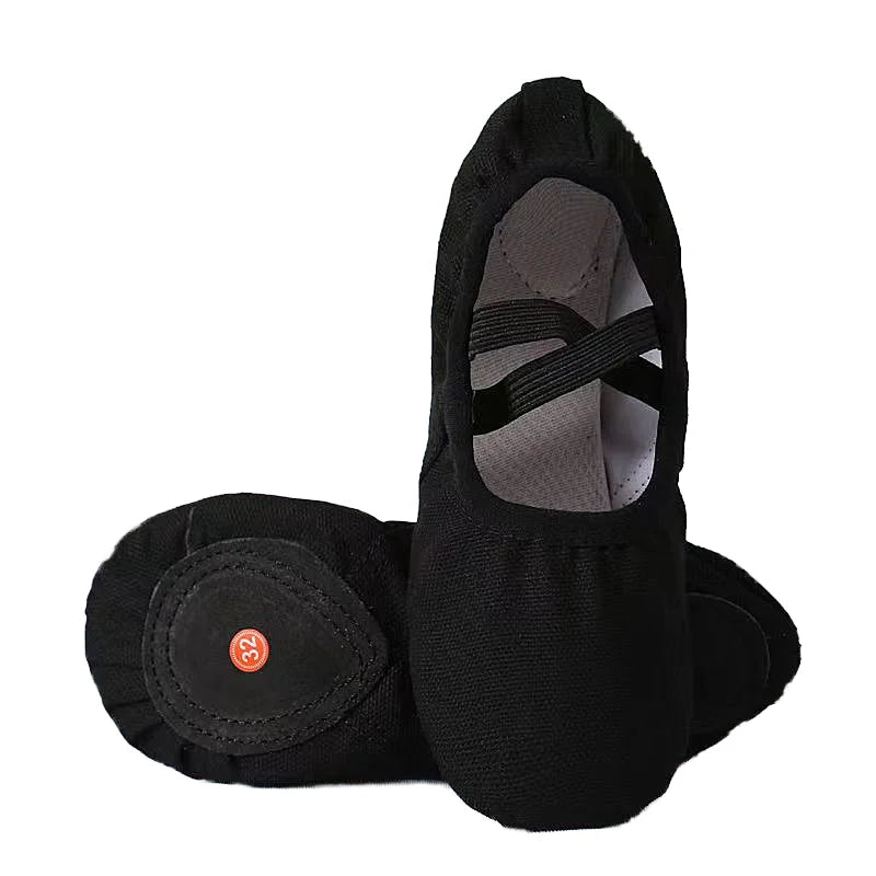 Exquisite Durable Soft-Soled Ballet Training Shoes Comfortable Canvas Leather Soles for Dancing