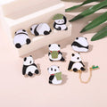 Custom Cute Panda Rolling Enamel Pin Panda Quote Brooches Badge Bag Lapel Pin Buckle Fun Animal Enamel Pins for Kids Friends