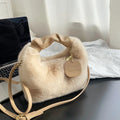 Autumn Winter Luxury Faux Fur Crossbody Messenger Bag New High-Grade Imitation Wool Women's Handbag Plush Lunch Box Features
