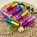 Gradient Mini Tumblers Keychains Cute Mini Cup Keychain Charm /Chapstick Lip Balm Holder Miniature Cup Shape Accessories